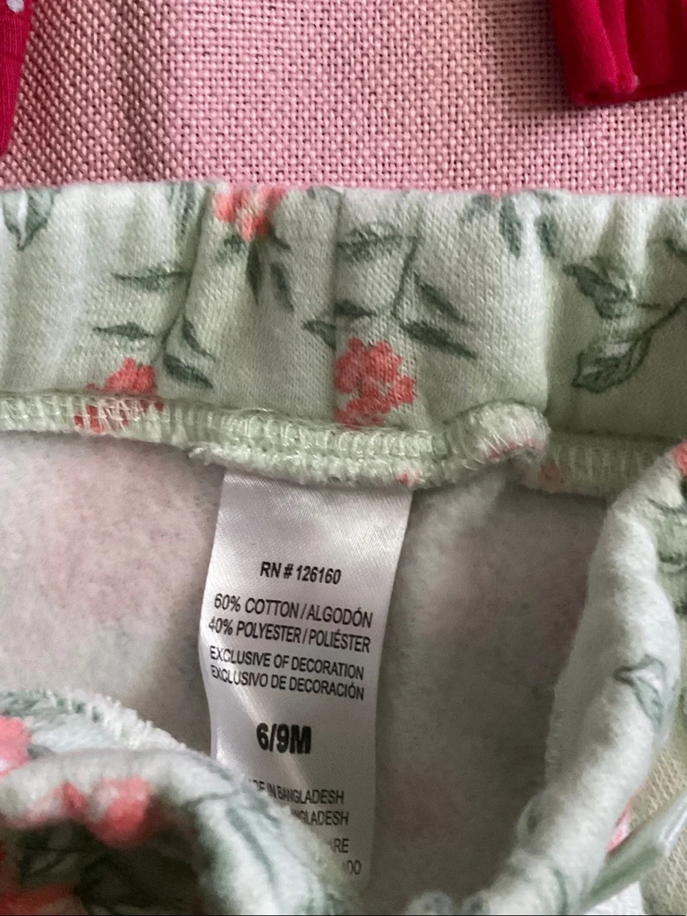 Carter's Floral Mint and Navy Mix Kids Pajama Bottoms